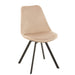 Eetkamerstoel Helene Metaal | Textiel Beige-Eetkamerstoelen-J-Line