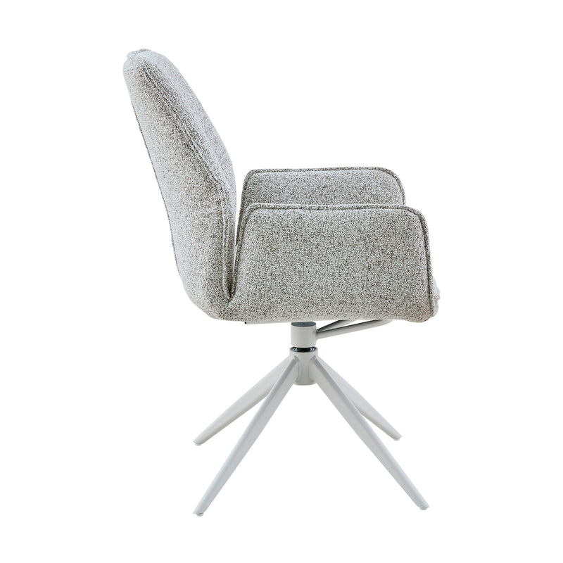 Eetkamerstoel Hera Licht Grijs Met armleuning 63x63x83 cm-Eetkamerstoelen-Starfurn