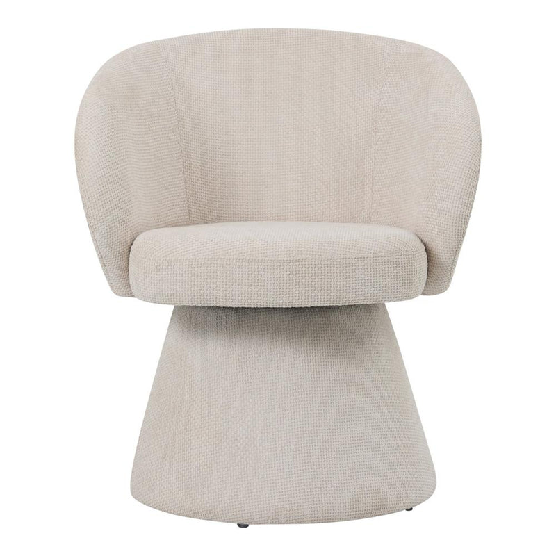 Eetkamerstoel Hermes Polyester Crème-Eetkamerstoelen-PTMD