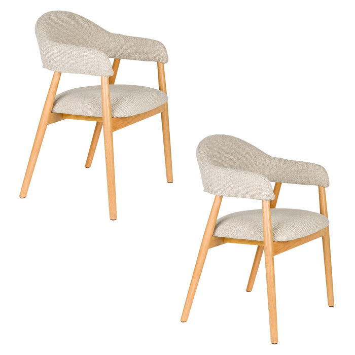 Eetkamerstoel Indy Polyester Bruin 54x56 H81 cm SKU 1000582-Eetkamerstoelen-Creating Home