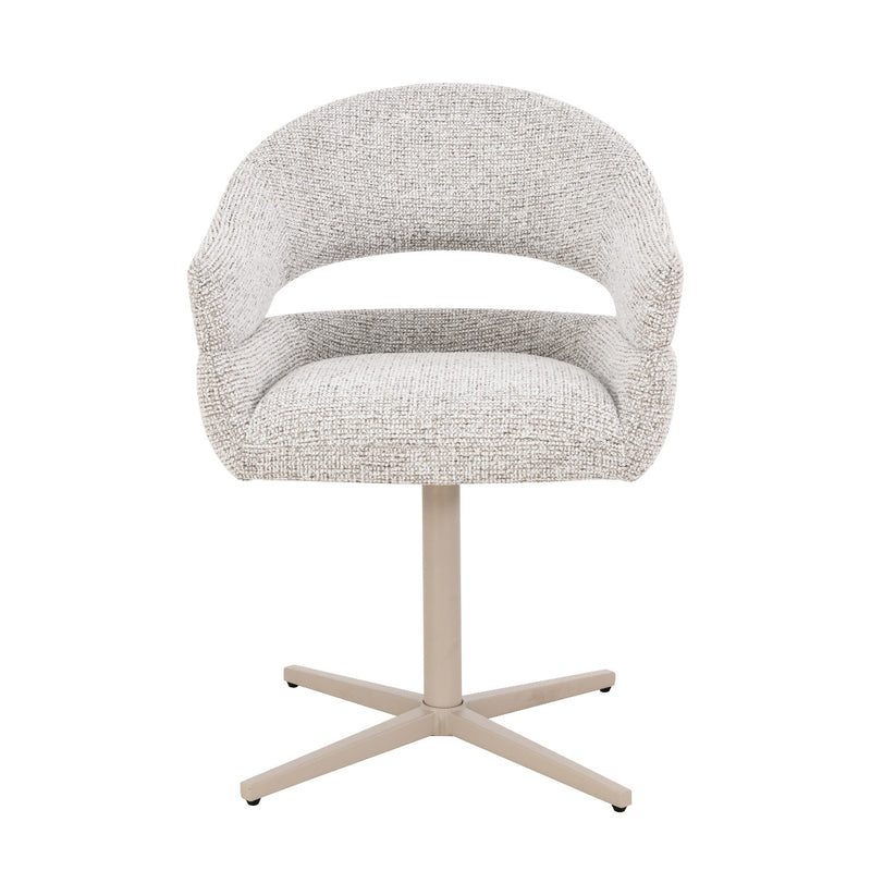 Eetkamerstoel Jade Beige Draaibaar 58 cm 58x62x85 cm-Eetkamerstoelen-Livingfurn