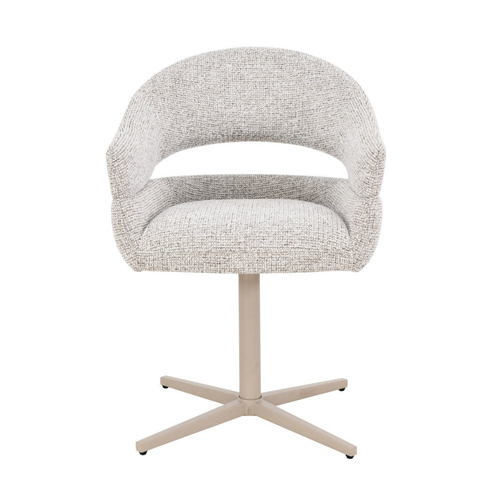 Eetkamerstoel Jade Beige Draaibaar 58 cm 58x62x85 cm-Eetkamerstoelen-Livingfurn