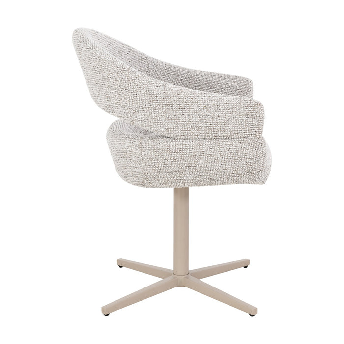Eetkamerstoel Jade Beige Draaibaar 58 cm 58x62x85 cm-Eetkamerstoelen-Livingfurn