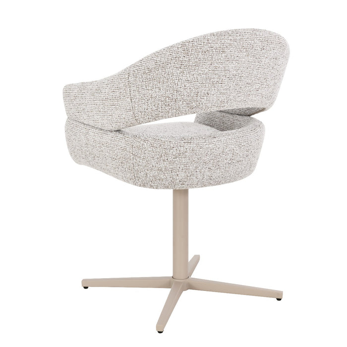 Eetkamerstoel Jade Beige Draaibaar 58 cm-Eetkamerstoelen-Livingfurn
