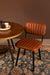 Eetkamerstoel Jake Worn PU Leather Bruin 58x46 cm-Eetkamerstoelen-Creating Home