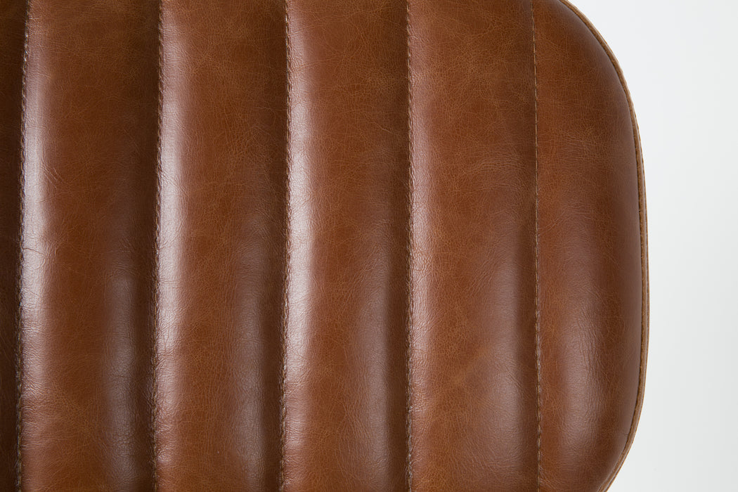 Eetkamerstoel Jake Worn PU Leather Bruin 58x46 cm-Fauteuils-Creating Home