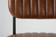 Eetkamerstoel Jake Worn PU Leather Bruin 58x46 cm-Fauteuils-Creating Home