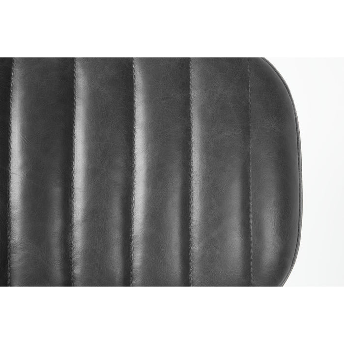 Eetkamerstoel Jake Worn PU Leather Zwart 58x46 cm-Eetkamerstoelen-Creating Home