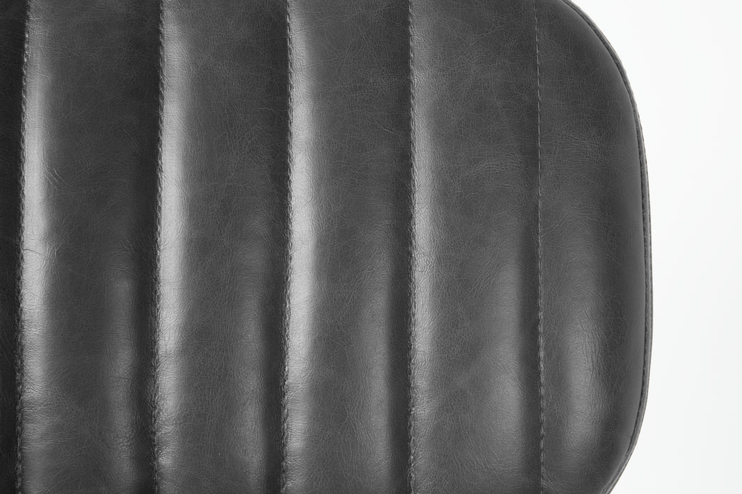 Eetkamerstoel Jake Worn PU Leather Zwart 58x46 cm-Fauteuils-Creating Home