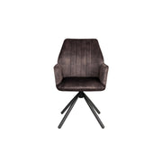 Eetkamerstoel Jamie Hout Plyhout,Polyester Bruin 61x56 cm-Eetkamerstoelen-Creating Home