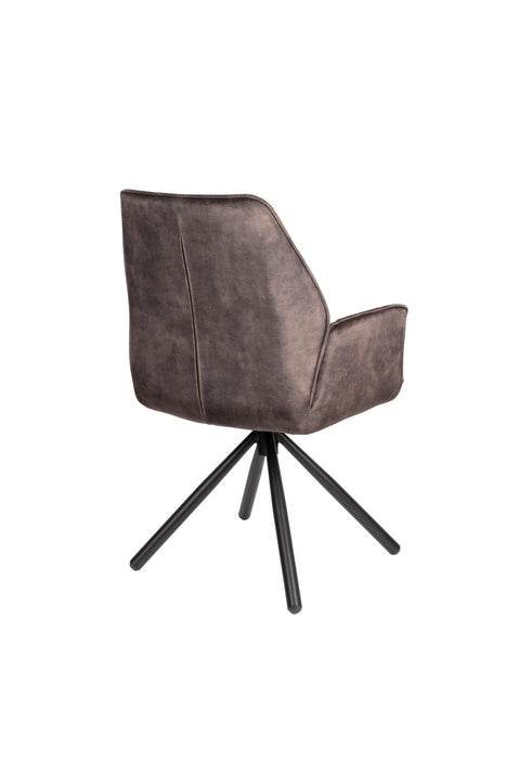 Eetkamerstoel Jamie Hout Plyhout,Polyester Bruin 61x56 cm-Eetkamerstoelen-Creating Home