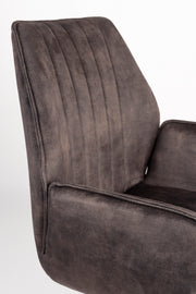 Eetkamerstoel Jamie Hout Plyhout,Polyester Bruin 61x56 cm-Eetkamerstoelen-Creating Home