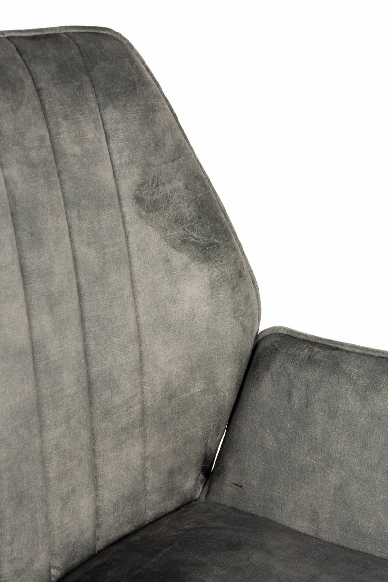 Eetkamerstoel Jamie Moss Plyhout,Polyester Groen 61x56 cm-Eetkamerstoelen-Creating Home