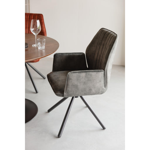 Eetkamerstoel Jamie Moss Plyhout,Polyester Groen 61x56 cm-Eetkamerstoelen-Creating Home