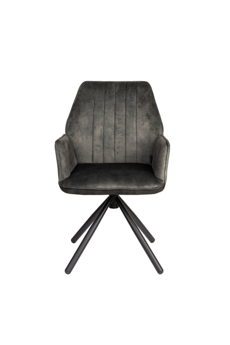 Eetkamerstoel Jamie Moss Plyhout,Polyester Groen 61x56 cm-Eetkamerstoelen-Creating Home