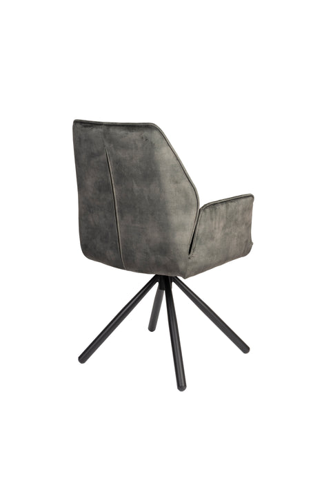 Eetkamerstoel Jamie Moss Plyhout,Polyester Groen 61x56 cm-Eetkamerstoelen-Creating Home