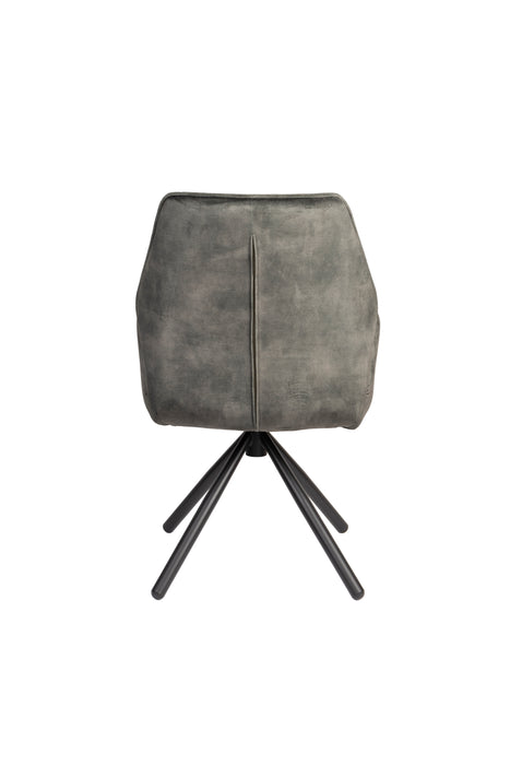Eetkamerstoel Jamie Moss Plyhout,Polyester Groen 61x56 cm-Eetkamerstoelen-Creating Home