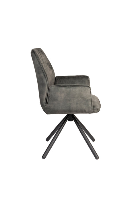 Eetkamerstoel Jamie Moss Plyhout,Polyester Groen 61x56 cm-Fauteuils-Creating Home