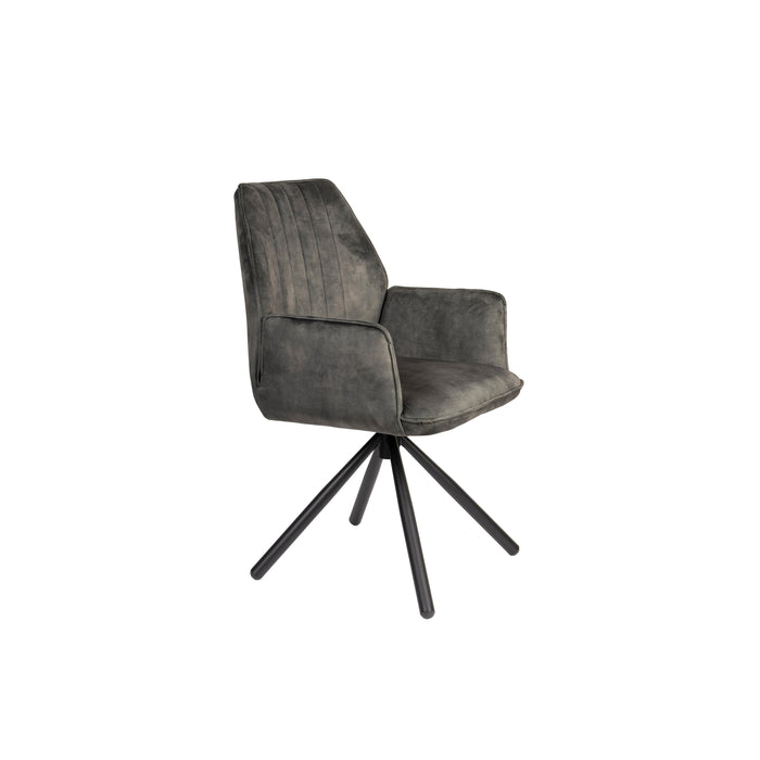 Eetkamerstoel Jamie Moss Plyhout,Polyester Groen 61x56 cm-Fauteuils-Creating Home