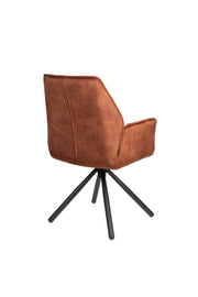 Eetkamerstoel Jamie Rust Plyhout,Polyester Bruin 61x56 cm-Eetkamerstoelen-Creating Home