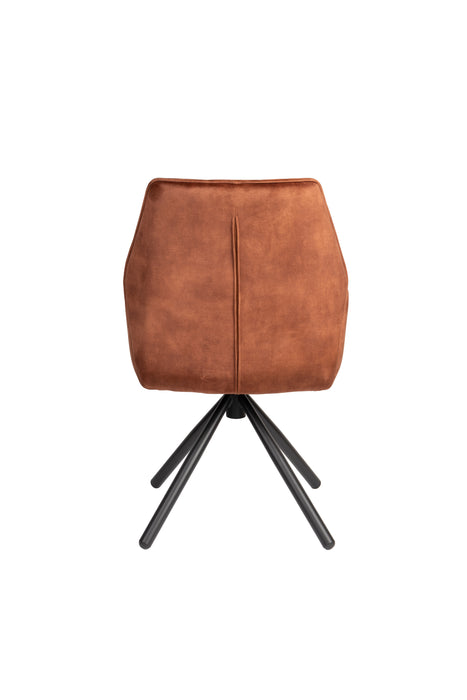 Eetkamerstoel Jamie Rust Plyhout,Polyester Bruin 61x56 cm-Fauteuils-Creating Home