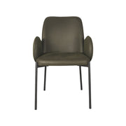 Eetkamerstoel Jari Army Microvezel 55x60x86 cm-Eetkamerstoelen-LABEL51