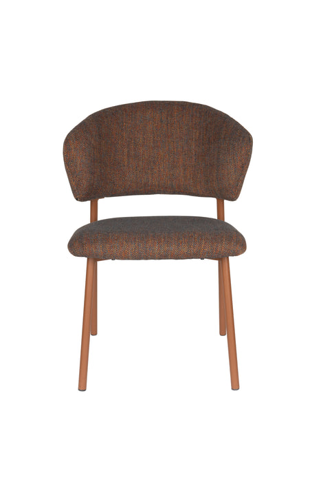 Eetkamerstoel Jasmine Dark Multicolour Polyester Multi color 63x50 cm-Eetkamerstoelen-White Label Living
