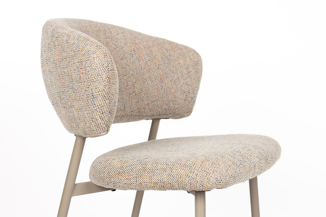 Eetkamerstoel Jasmine Light Polyester Multi color 63x50 cm-Eetkamerstoelen-Creating Home