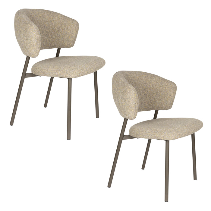 Eetkamerstoel Jasmine Polyester Groen 63x50 cm-Eetkamerstoelen-Creating Home