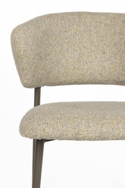 Eetkamerstoel Jasmine Polyester Groen 63x50 cm-Eetkamerstoelen-Creating Home