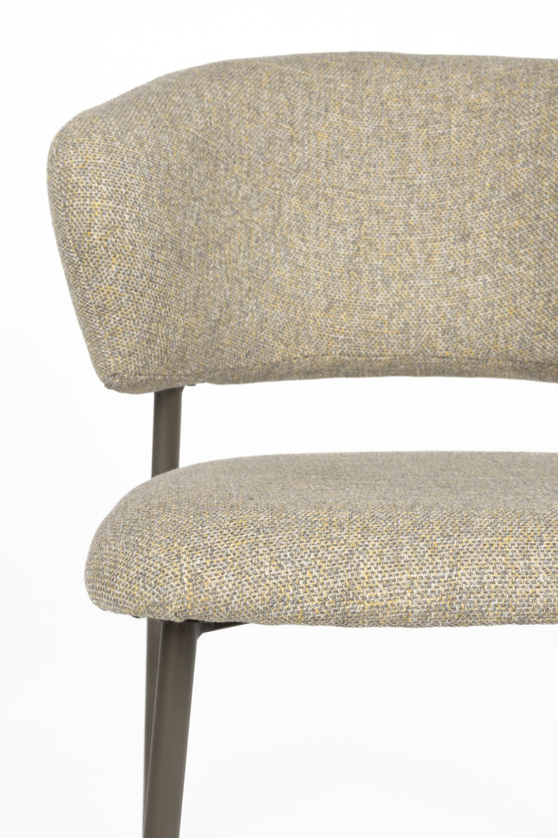 Eetkamerstoel Jasmine Polyester Groen 63x50 cm-Eetkamerstoelen-Creating Home
