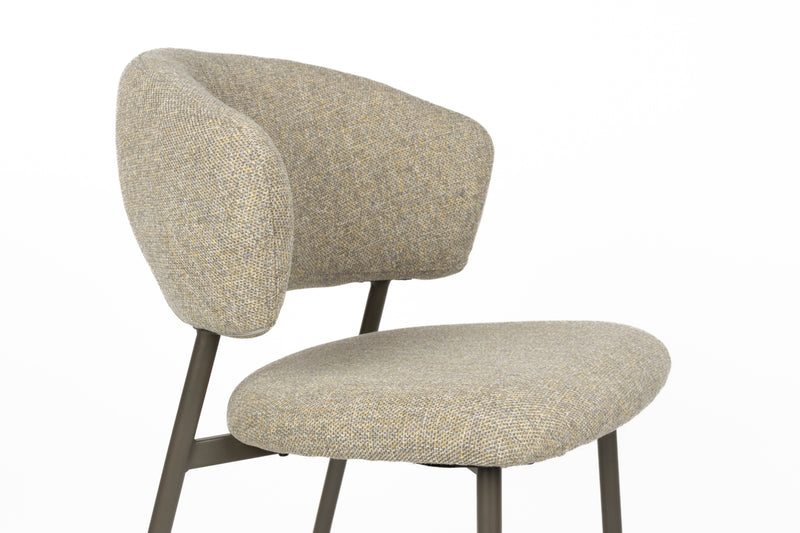 Eetkamerstoel Jasmine Polyester Groen 63x50 cm-Eetkamerstoelen-Creating Home