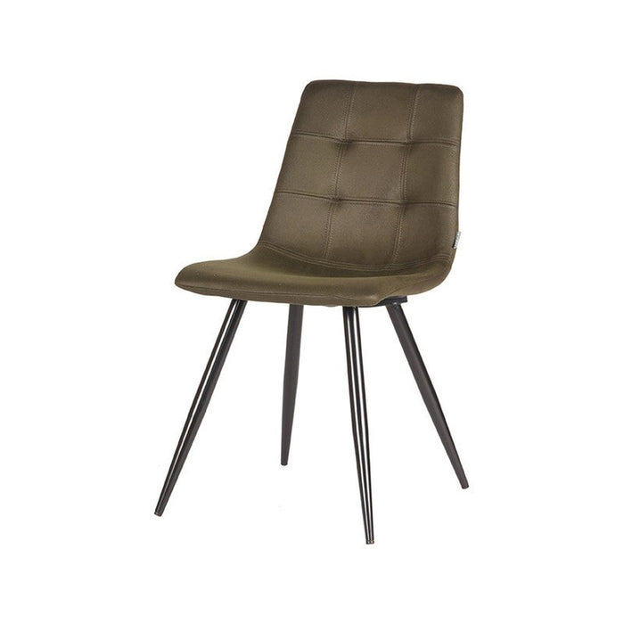 Eetkamerstoel Jay - Army green - Microfiber-Eetkamerstoelen-LABEL51