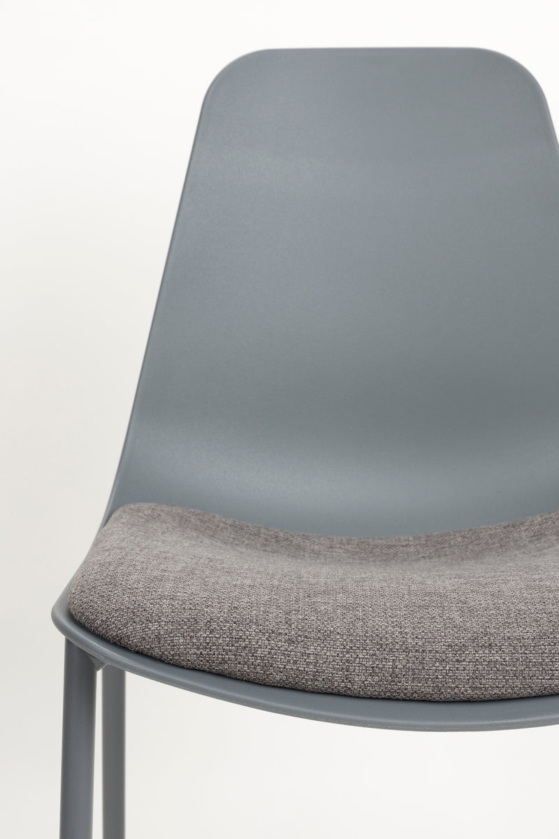 Eetkamerstoel Jeffrey Polypropyleen Grijs 48.5x49 cm-Eetkamerstoelen-Creating Home