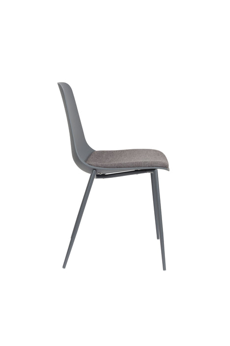 Eetkamerstoel Jeffrey Polypropyleen Grijs 48.5x49 cm-Eetkamerstoelen-Creating Home