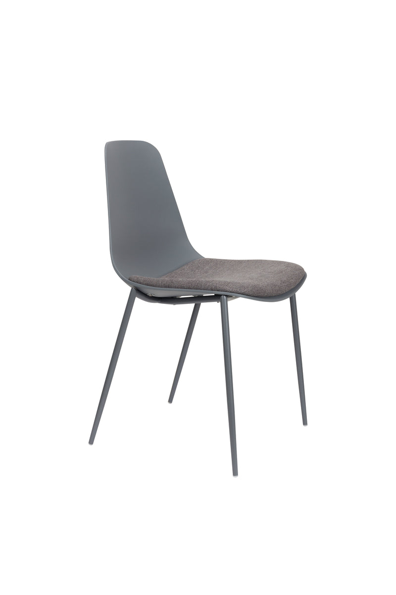 Eetkamerstoel Jeffrey Polypropyleen Grijs 48.5x49 cm-Eetkamerstoelen-Creating Home