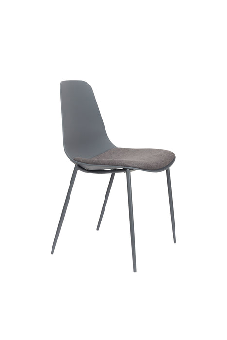 Eetkamerstoel Jeffrey Polypropyleen Grijs 48.5x49 cm-Eetkamerstoelen-Creating Home