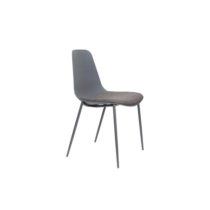 Eetkamerstoel Jeffrey Polypropyleen Grijs 48.5x49 cm-Eetkamerstoelen-Creating Home