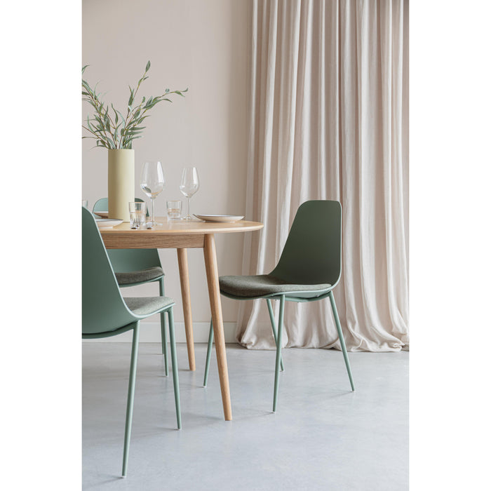 Eetkamerstoel Jeffrey Polypropyleen Groen 48.5x49 cm-Eetkamerstoelen-Creating Home