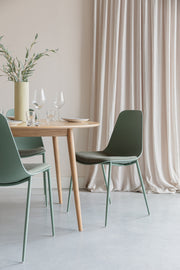Eetkamerstoel Jeffrey Polypropyleen Groen 48.5x49 cm-Eetkamerstoelen-Creating Home