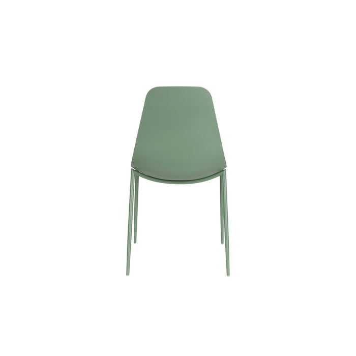 Eetkamerstoel Jeffrey Polypropyleen Groen 48.5x49 cm-Eetkamerstoelen-Creating Home