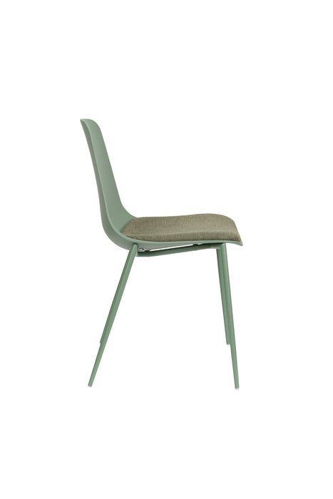 Eetkamerstoel Jeffrey Polypropyleen Groen 48.5x49 cm-Eetkamerstoelen-Creating Home