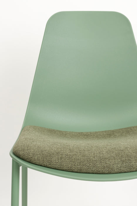 Eetkamerstoel Jeffrey Polypropyleen Groen 48.5x49 cm-Eetkamerstoelen-Creating Home