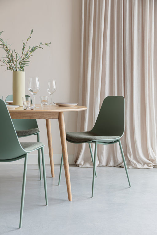 Eetkamerstoel Jeffrey Polypropyleen Groen 48.5x49 cm-Fauteuils-Creating Home