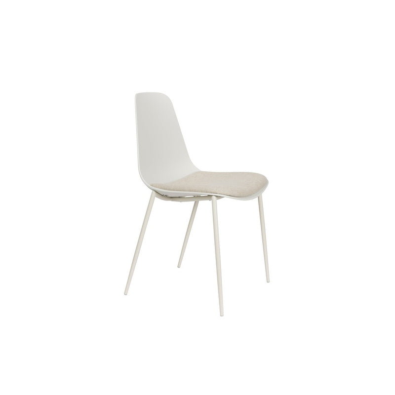 Eetkamerstoel Jeffrey Polypropyleen Wit 48.5x49 cm-Eetkamerstoelen-Creating Home