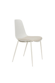 Eetkamerstoel Jeffrey Polypropyleen Wit 48.5x49 cm-Eetkamerstoelen-Creating Home