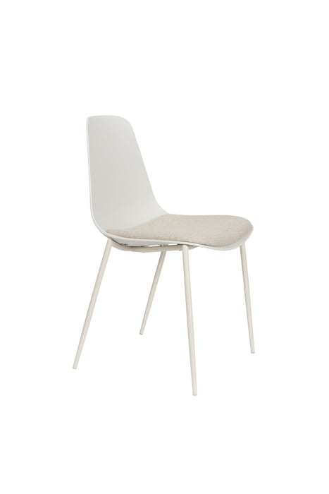 Eetkamerstoel Jeffrey Polypropyleen Wit 48.5x49 cm-Eetkamerstoelen-Creating Home