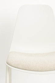 Eetkamerstoel Jeffrey Polypropyleen Wit 48.5x49 cm-Eetkamerstoelen-Creating Home