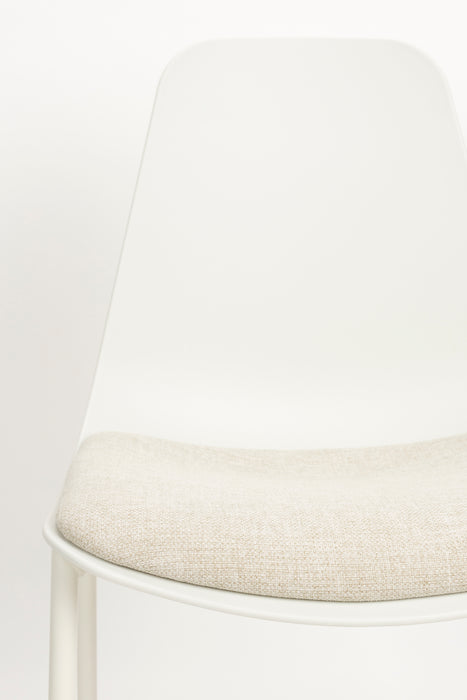 Eetkamerstoel Jeffrey Polypropyleen Wit 48.5x49 cm-Eetkamerstoelen-Creating Home
