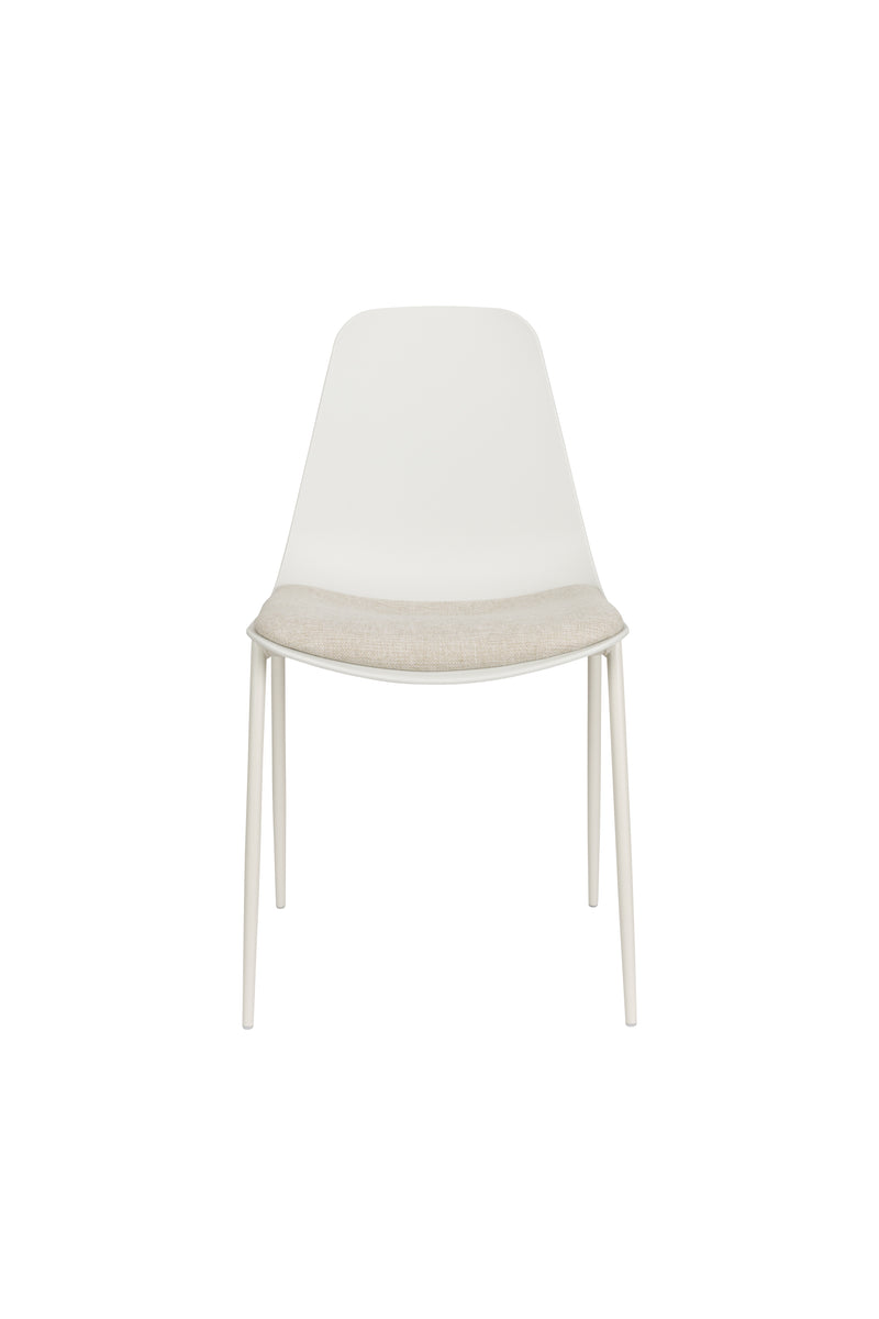 Eetkamerstoel Jeffrey Polypropyleen Wit 48.5x49 cm-Eetkamerstoelen-Creating Home